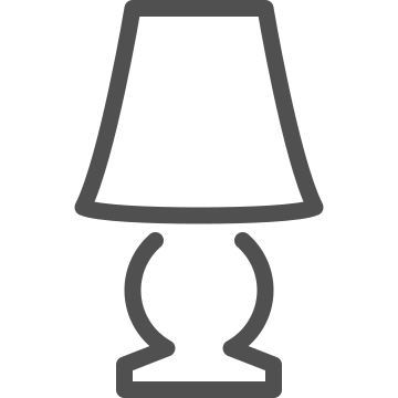 Home decor, illumination, interior design icon