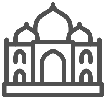 Architecture, history, india icon