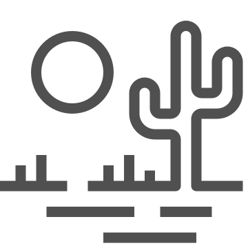 Arid, cactus, desert icon