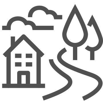 Clouds, environment, house icon