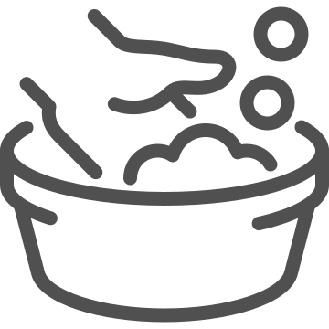 Basin, bubbles, cleaning icon