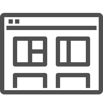 Grid, layout, responsive design icon