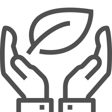 Care, environment, growth icon