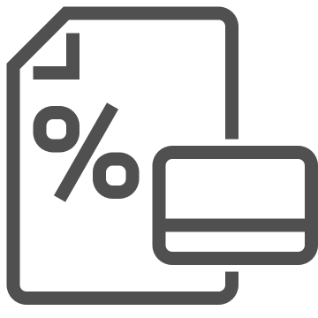 Banking, credit, debt icon
