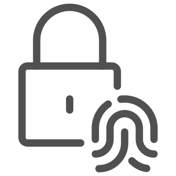 Authentication, fingerprint, lock icon