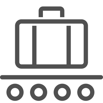 Airport, baggage, conveyor belt icon