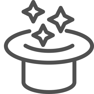 Hat, illusion, magic icon