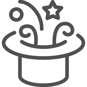 Hat, illusion, magic icon