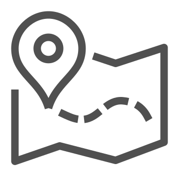Destination, direction, gps icon
