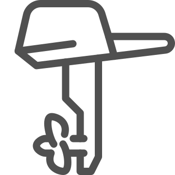 Boat, boat motor, engine icon