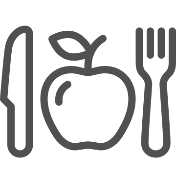 Apple, dining, food icon