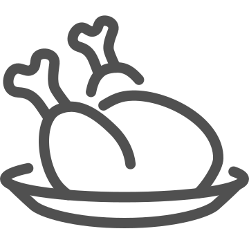 Chicken, cooked, dinner icon
