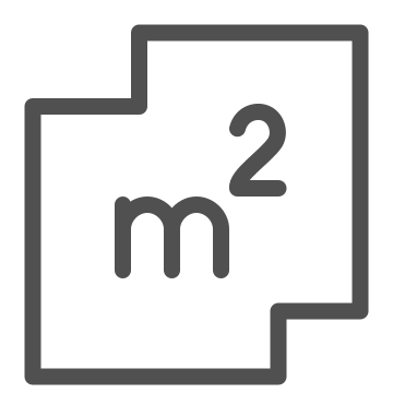 Area, calculation, dimensions icon