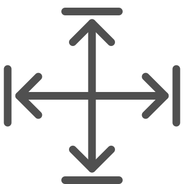 Arrows, calibration, dimensions icon