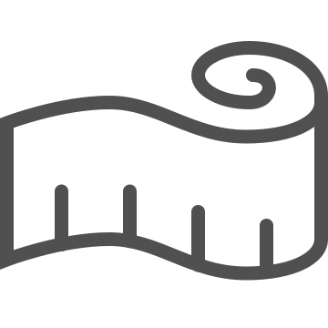 Centimeter, fitness, flexible ruler icon