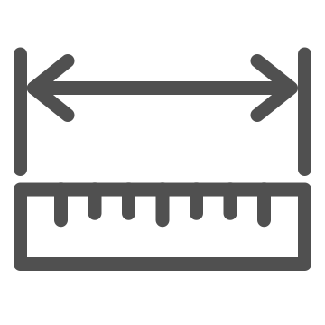 Calibration, length, measurement icon