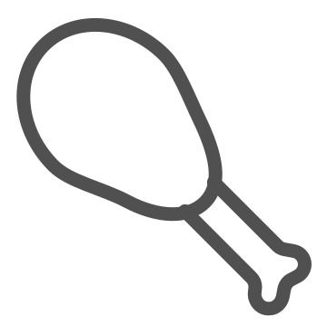 Butcher, chicken leg, cooking icon