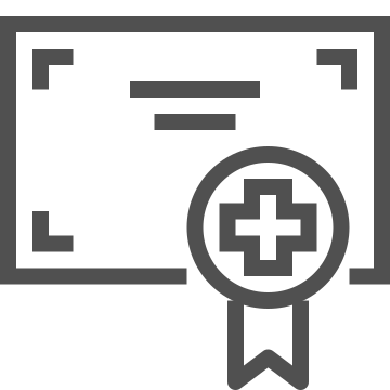 Certificate, diagnosis, examination icon