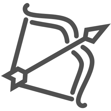 Archery, arrow, bow icon