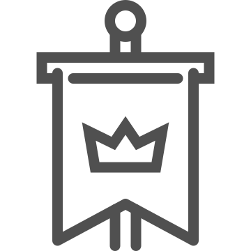 Banner, coat of arms, crown icon