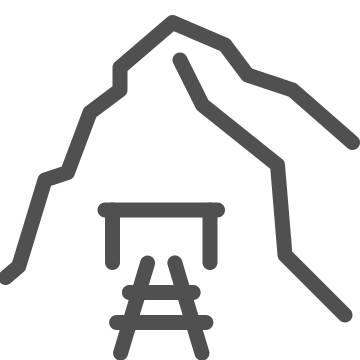 Mine, coal, digging icon