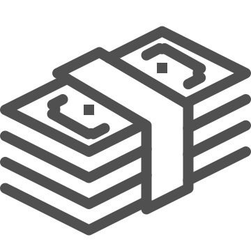 Banknotes, cash, currency icon