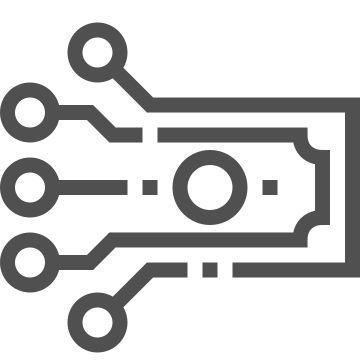 Banking, currency, digital icon