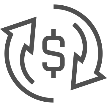 Circulation, currency, dollar icon