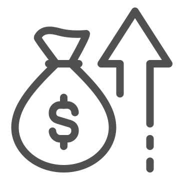 Finance, growth, income icon