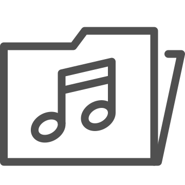 Audio, collection, files icon
