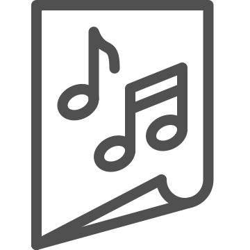 Composition, document, melody icon