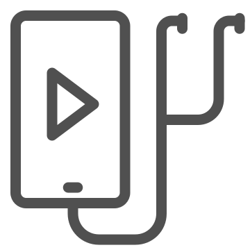 Audio, earphones, media icon