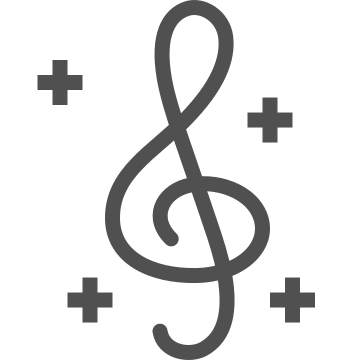Melody, music, notation icon