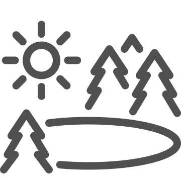 Camping, hiking, landscape icon