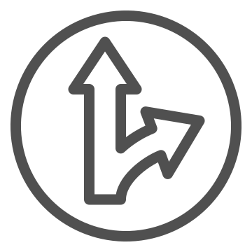 Arrow, direction, guidance icon