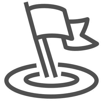 Destination, flag, location icon