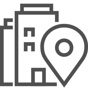 Destination, gps, location icon