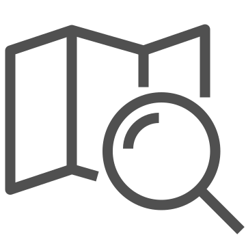 Directions, explore, location icon