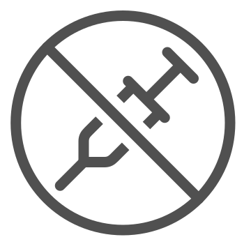 Ban, crossed out, healthcare denial icon