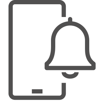 Alert, bell, mobile icon