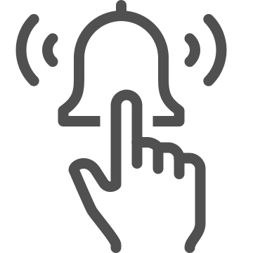 Alert, bell, notification icon