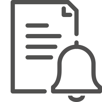 Alert, bell, message icon