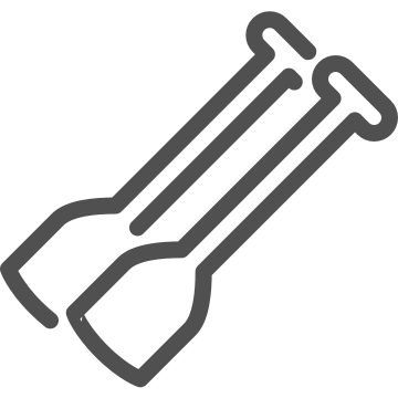 Boat equipment, nautical, oars icon