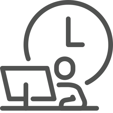 Computer, desk, employee icon