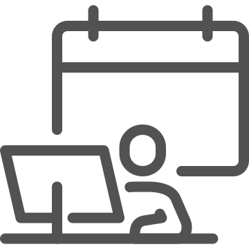 Computer, desk, monitor icon