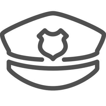 Officer, authority, badge icon