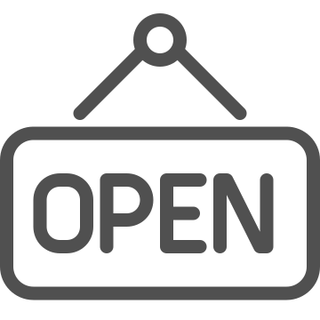 Business, entrance, open icon