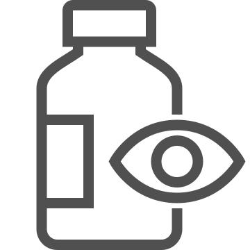 Eye care, eye drops, eye health icon