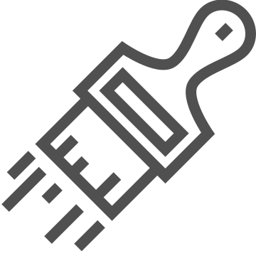 Art, brush, decorating icon