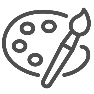 Art, brush, color icon